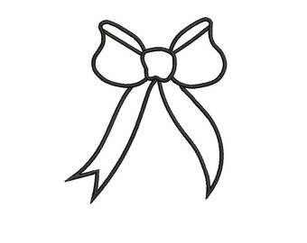 Bow Ribbon Embroidery Design