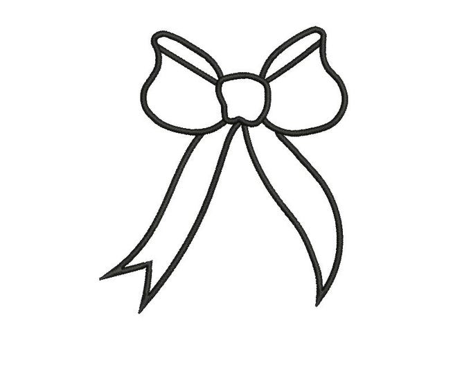 Bow Ribbon Embroidery Design