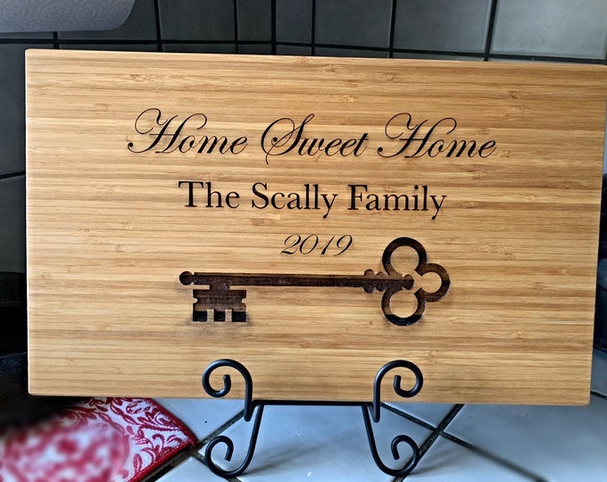 Custom Cutting Board Engraved With Your Design - Realtors Gift- Home Buyers Gift