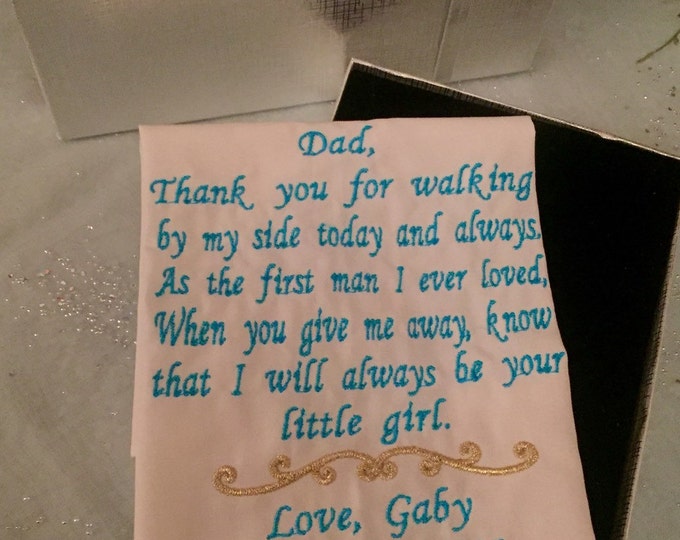Father of the bride wedding handkerchief
