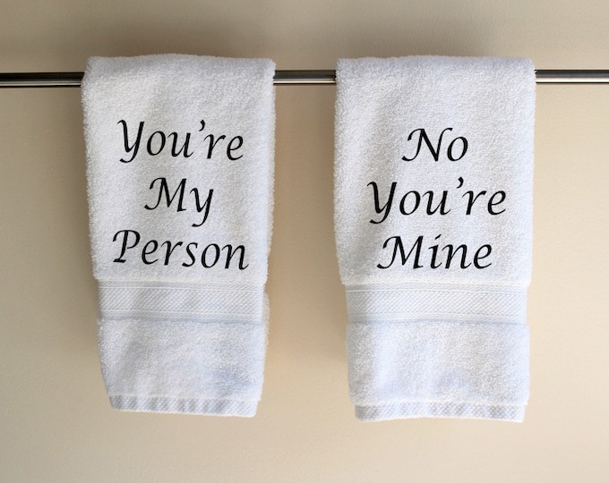 You're My Person Hand Towels Set of 2