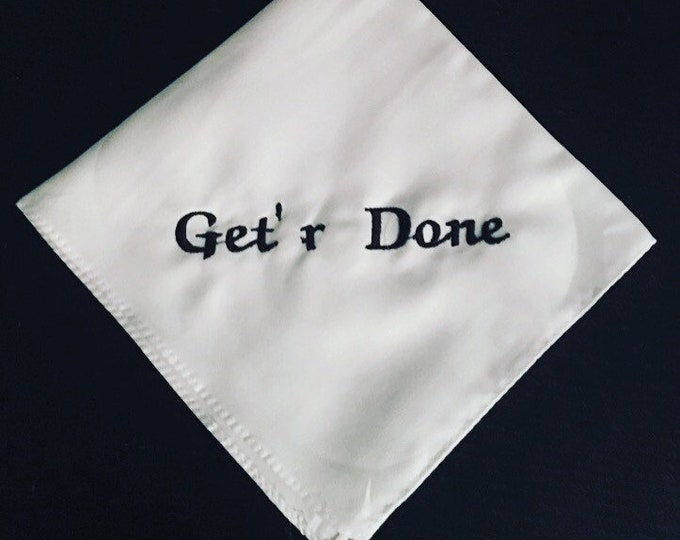 Get r Done Wedding Handkerchief by Wedding Tokens