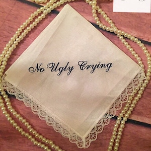 No ugly crying™ wedding handkerchief lace edge