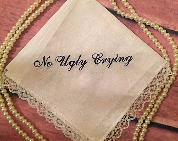 No ugly crying™ wedding handkerchief lace edge