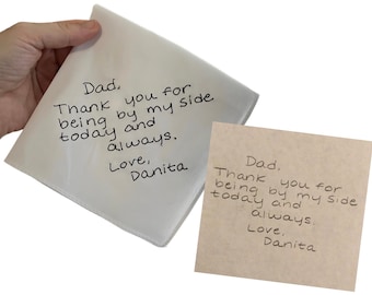 Pañuelo escrito a mano bordado - Pañuelo de boda- Recuerdo de boda-