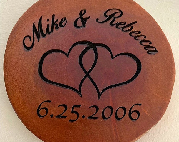 Custom Engraved Coasters- Your Choice of Design or Words- Set of 4 coasters by Wedding Tokens