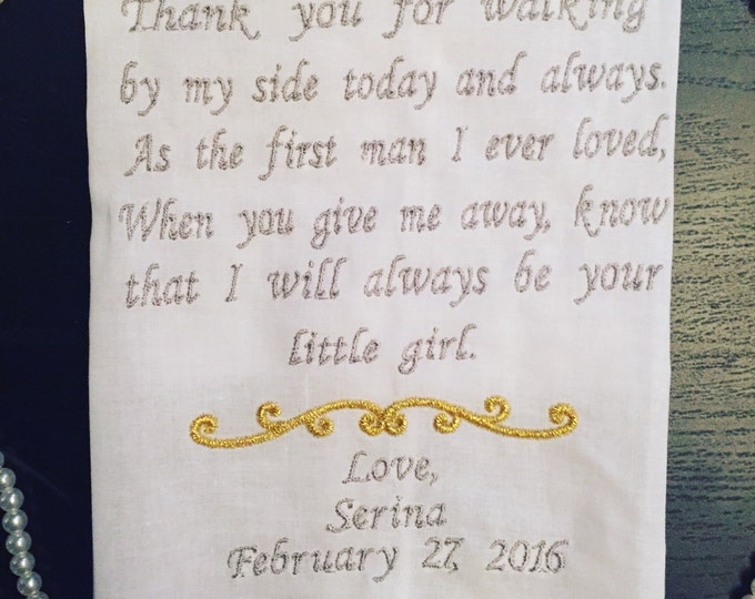 Custom poem handkerchief your choice of words up to 65 words