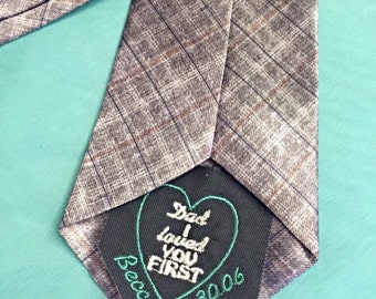 Tie patch- father of the bride wedding gift