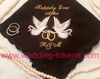 Happily ever after wedding handkerchief. Once upon a time wedding handkerchief your choice and choice of colors.