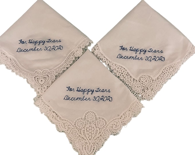 Ivory handkerchiefs 2024 for weddings