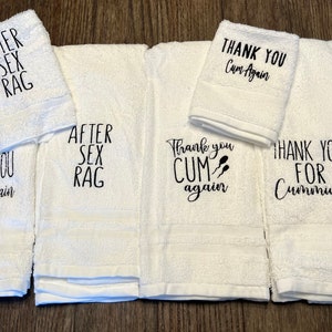 Thank You C*m Again Wash Rag- C*m Towel- Anniversary Gift, Gift For Him, Funny Gift, Several Designs, Valentines Gift