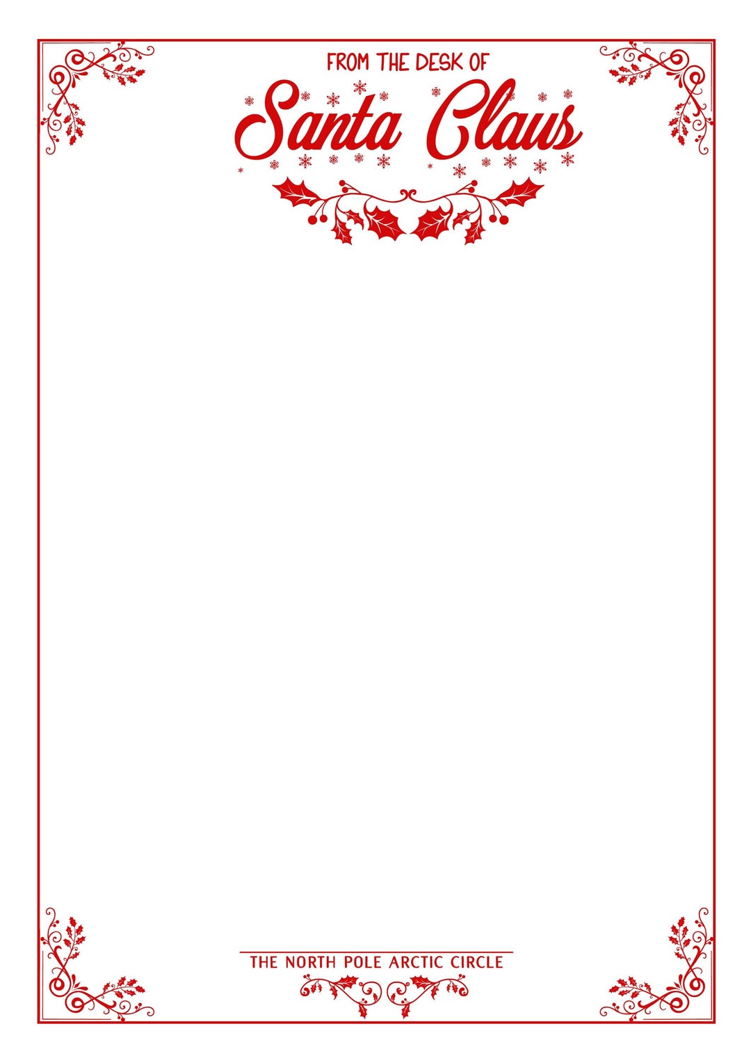 Letter From Santa- Santa Claus - INSTANT DOWNLOAD - Printable PDF With ...