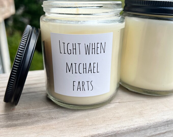 Light when (insert name) Farts Candle - Funny Gag Gift