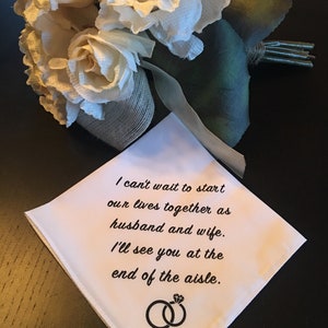 Listo para enviar- Pañuelo de novio por fichas de boda- Regalo de novio de la novia