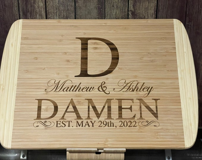 Engraved Cutting Board Custom Made - Wedding Gift- Home Buyer Gift - Anniversary Gift