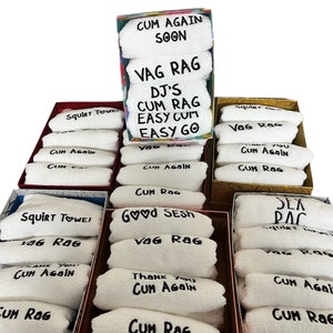 Custom Sex Rag Set of 4. Your Choice of Designs - Valentines Gift- Gift Box Included