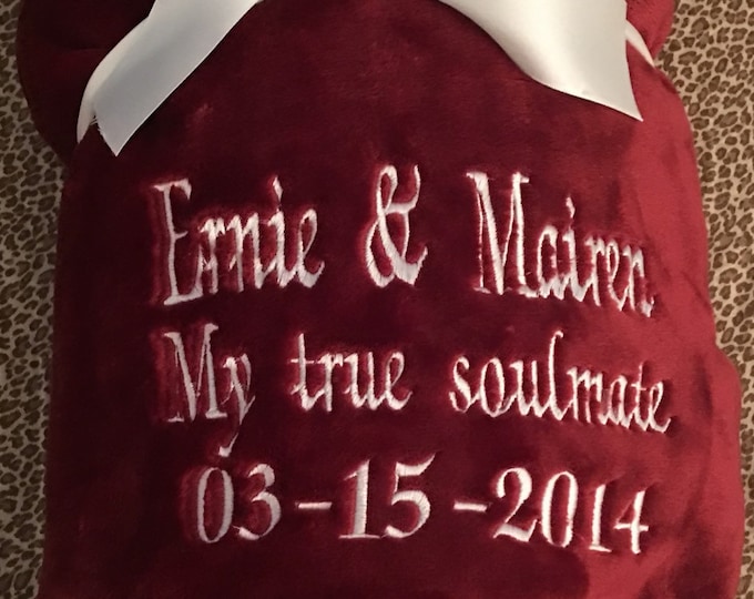 Personalized throw blanket- Your choice of wording