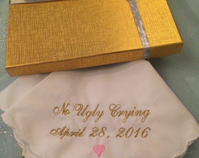 No Ugly Crying Handkerchief set of 100