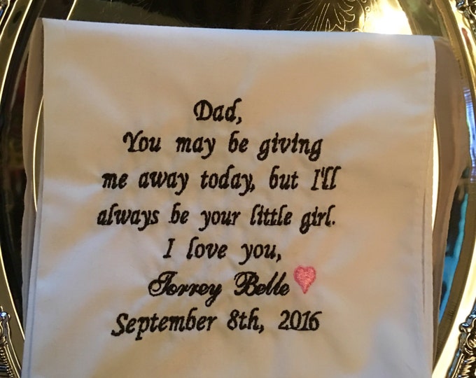 Father Of The Bride Wedding Handkerchief