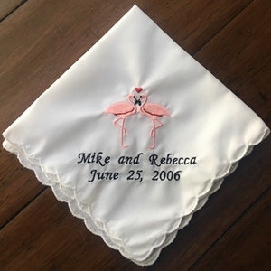 Pañuelo de boda Flamingo por fichas de boda - Anuncio de boda perfecto- Invitación de boda - Favor de boda