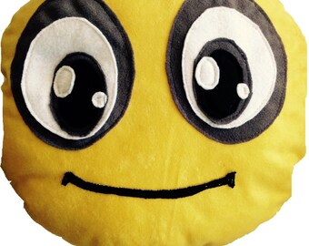 Plush pillow, Custom plush toy, Room decor, Geek pillow, Yellow plush pillow, Handmade plush pillow,Smiley Icon pillow, Decorative pillows