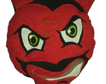 Plush pillow, Custom plush toy, Room decor, Geek pillow, Devil plush pillow, Handmade plush pillow, Soft pillow, Decorative pillows