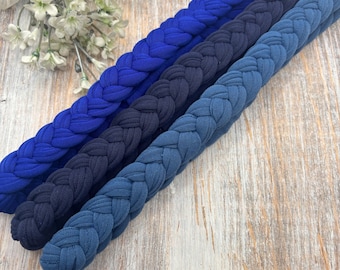 Blue Braided Headband, Bohemian Hair Accessory