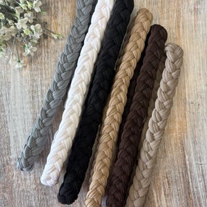 Braided Headband, Yoga Workout Headbands, Bohemian Soft Stretchy Headband, Hippie Hair Accessories, Solid Color Braided Headbands for Women