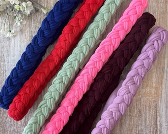 Braided Knit Headband, Bohemian Hippie Hairband, Yoga Running Fashion