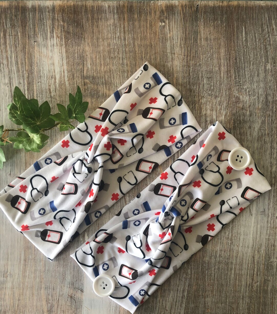 Headbands With Buttons Healthcare Worker Nurse Doctor Etsy