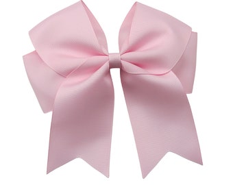 7 inch light pink Hair Bow ,cheer bow,spirit bow,school bow,custom bow