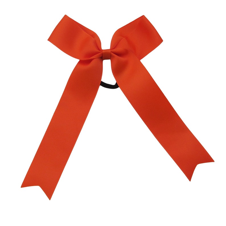 8 inch red Hair Bow,cheer bow,kids gift,birthday gift,christmas gift Orange