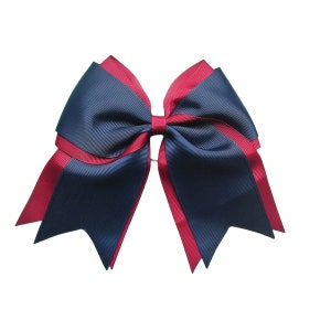6 inch two color double layer Hair Bows,school bow,spirit bow,kids gift,birthday gift,christmas gift image 4