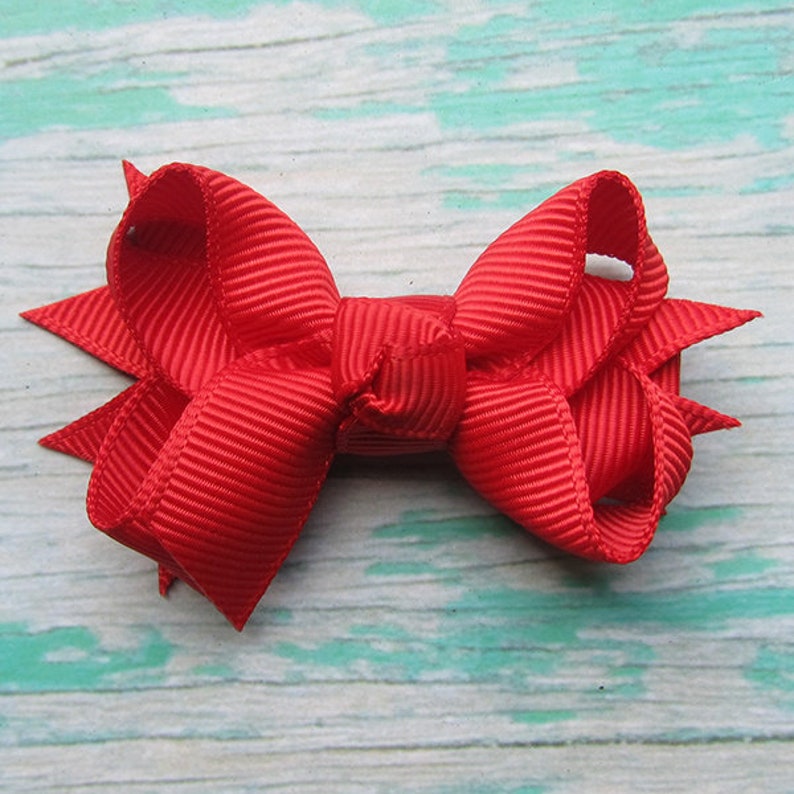 Very Cute 2 inch red Hair Bow,tiny bow,hair bow,custom bow 1