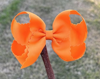 4.5 inch Scalloped Ribbon Bow, Kids Gift