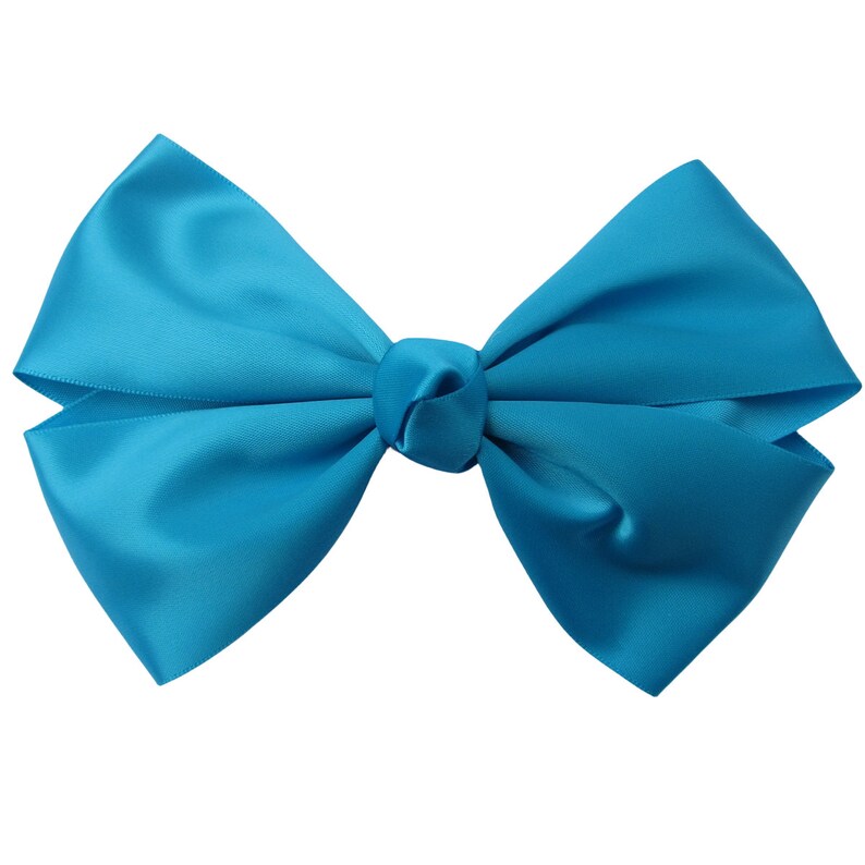 6 inch blue Hair Bow,bow tie,kids gift,birthday bow image 6