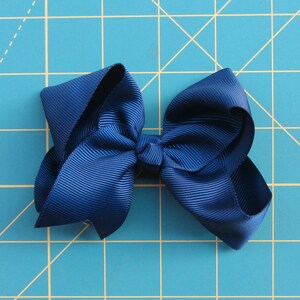 Navy color hair bow, christmas gift, girls hair bows, large hair bows,birthday gift, boutique bows 3.5 inch