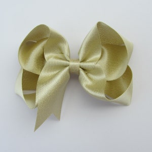 4.5 inch purl ribbon Hair Bow,kids gift,stack bow,birthday gift 4