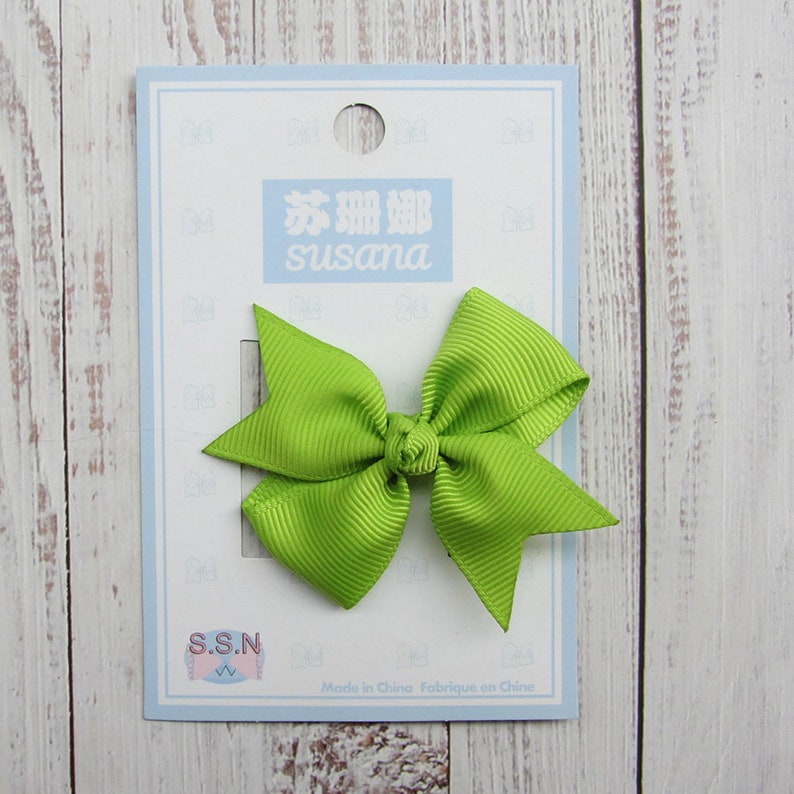 2.5 inch white plain hair bows, birthday gift bow,christmas bow 3