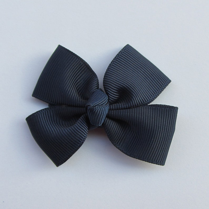 Navy color hair bow, christmas gift, girls hair bows, large hair bows,birthday gift, boutique bows image 3