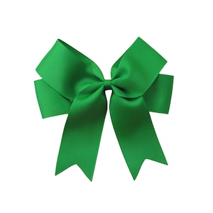5.5 inch Green Hair Bow ,cheer bows,school bow,spirit bow,pride bow 580