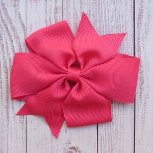 3.5 inch pink Hair Bow,pinwheel bow,birthday gift 5