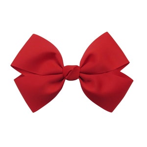 6 inch white Hair Bow,stack bow,kids gift Red