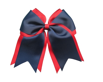 6 inch two color double layer Hair Bows,school bow,spirit bow,kids gift,birthday gift,christmas gift