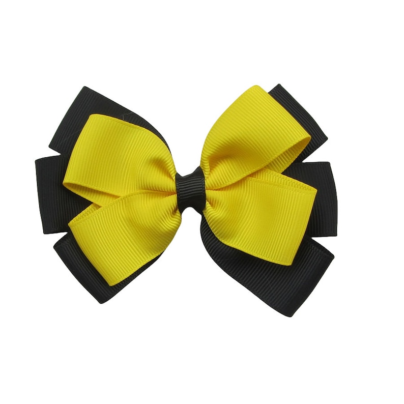 4 inch green Hair Bow,stack bow,kids gift,two layer bow 8