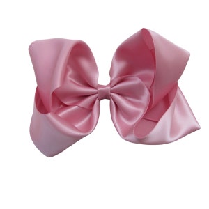 5 inch pink satin Hair Bow,birthday gift,kids gift I