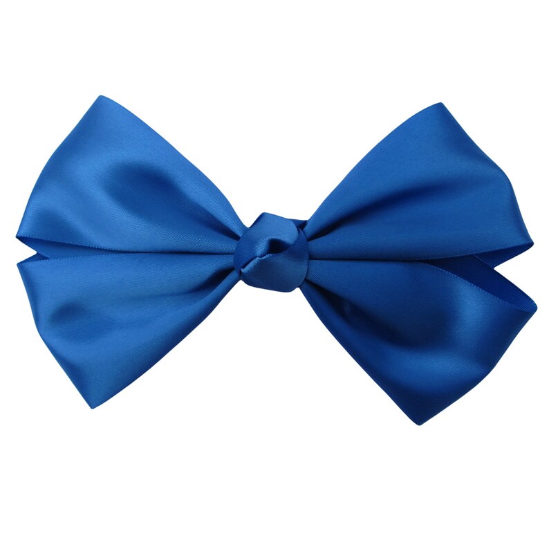 6 inch blue Hair Bow,bow tie,kids gift,birthday bow image 4