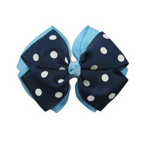 3.5 inch green white Hair Bow,two color bow,kids gift G