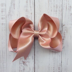 4.5 inch purl ribbon Hair Bow,kids gift,stack bow,birthday gift image 1