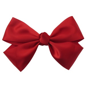 6 inch satin black Hair Bow,stack bow,kids gift,birthday bow H